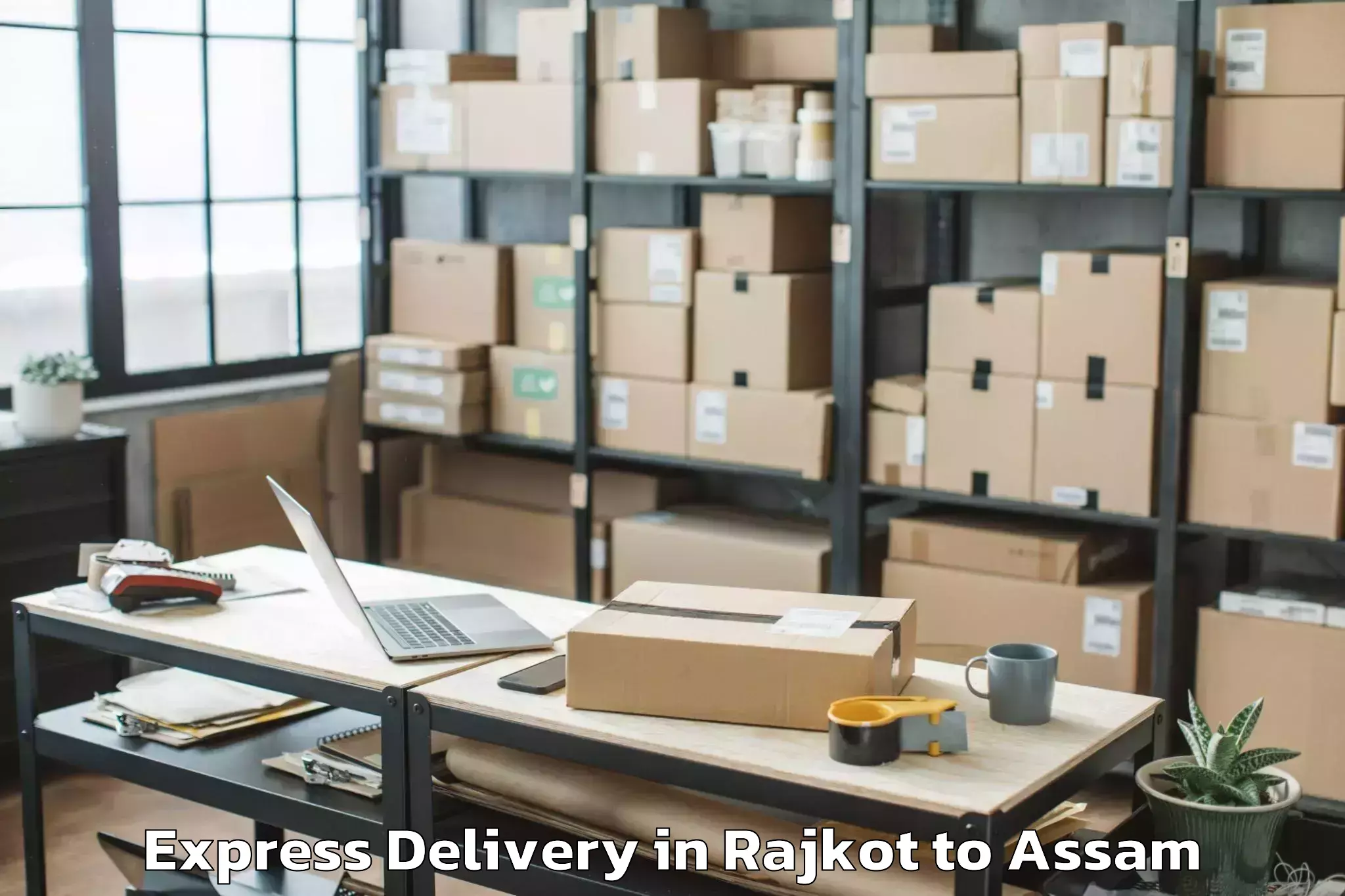 Efficient Rajkot to Pandu Express Delivery